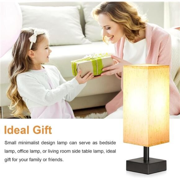 Small Table Lamp for Bedroom - Bedside Lamps for Nightstand, Minimalist Lamp - Picture 5 of 8